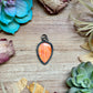 FREE Sterling Silver Necklace + MJ Orange Spiny Oyster Teardrop Charm