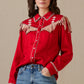 Red Rhinestone Rodeo Top