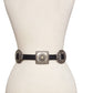 Western Alternating Concho Belt in Genuine Cowhide Leather