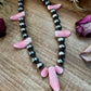 NFR Collection Necklace – 8mm & 14mm Sterling Silver Pearls with Pink Conch Shell – 23"