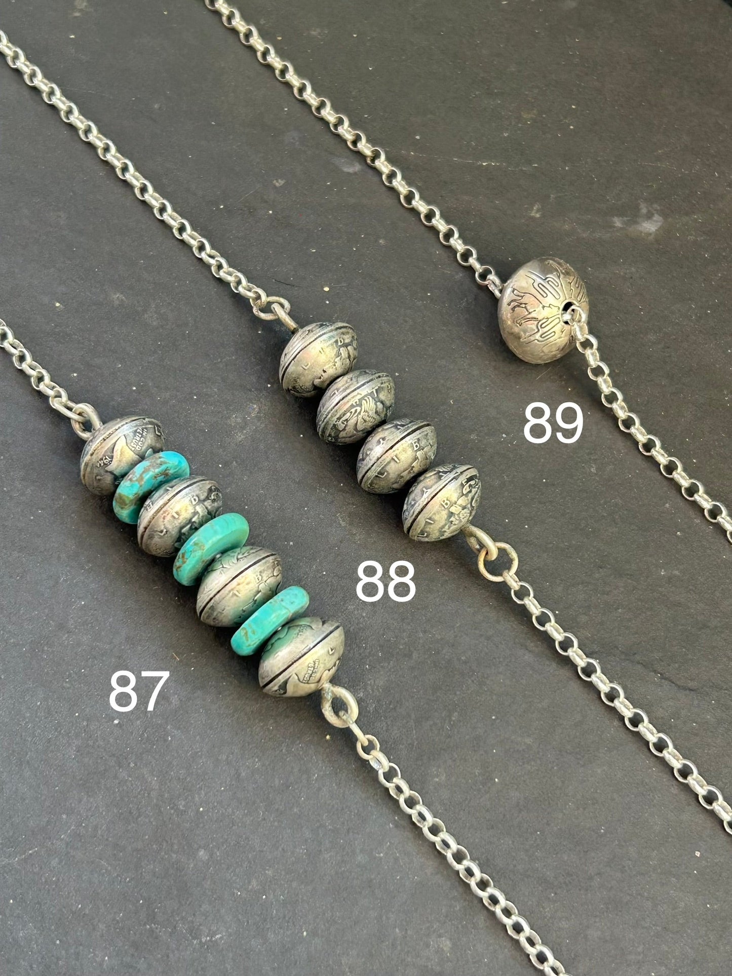 88 - Sterling Silver Mercury Dime Bar Necklace by Jason Ogg