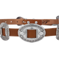 Americana Concho Belt in Authentic Brown Leather