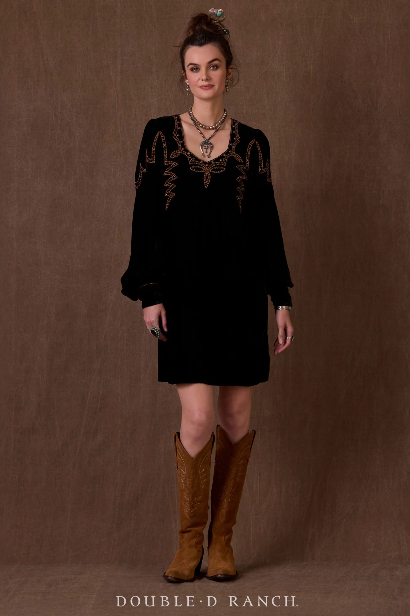 Clarissa Dress in Black by Double D Ranch