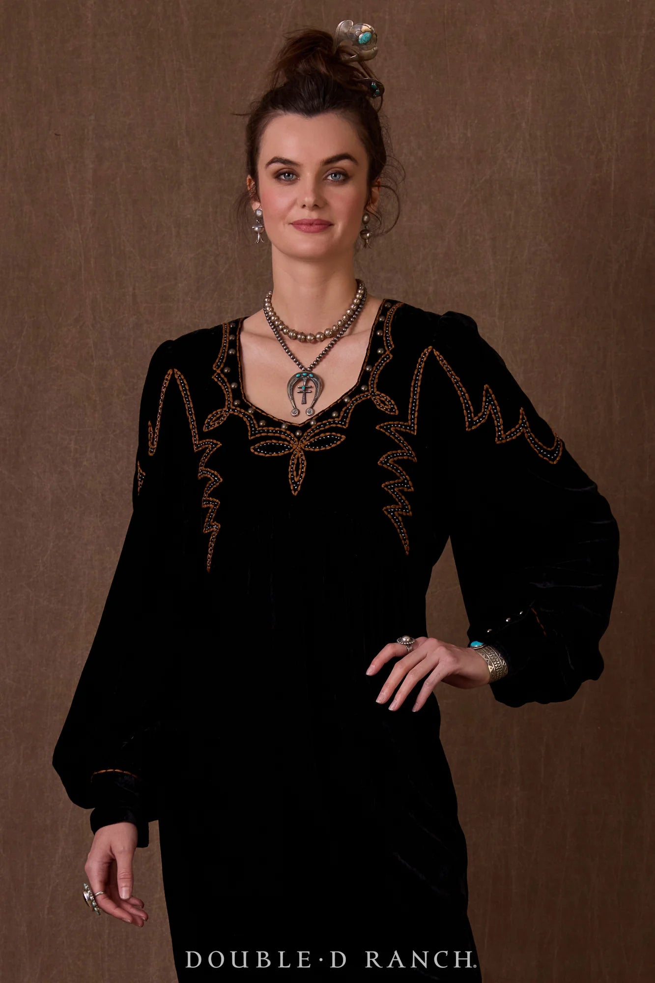 Clarissa Dress in Black by Double D Ranch