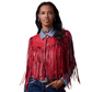 Red Sonora Vest with fringe