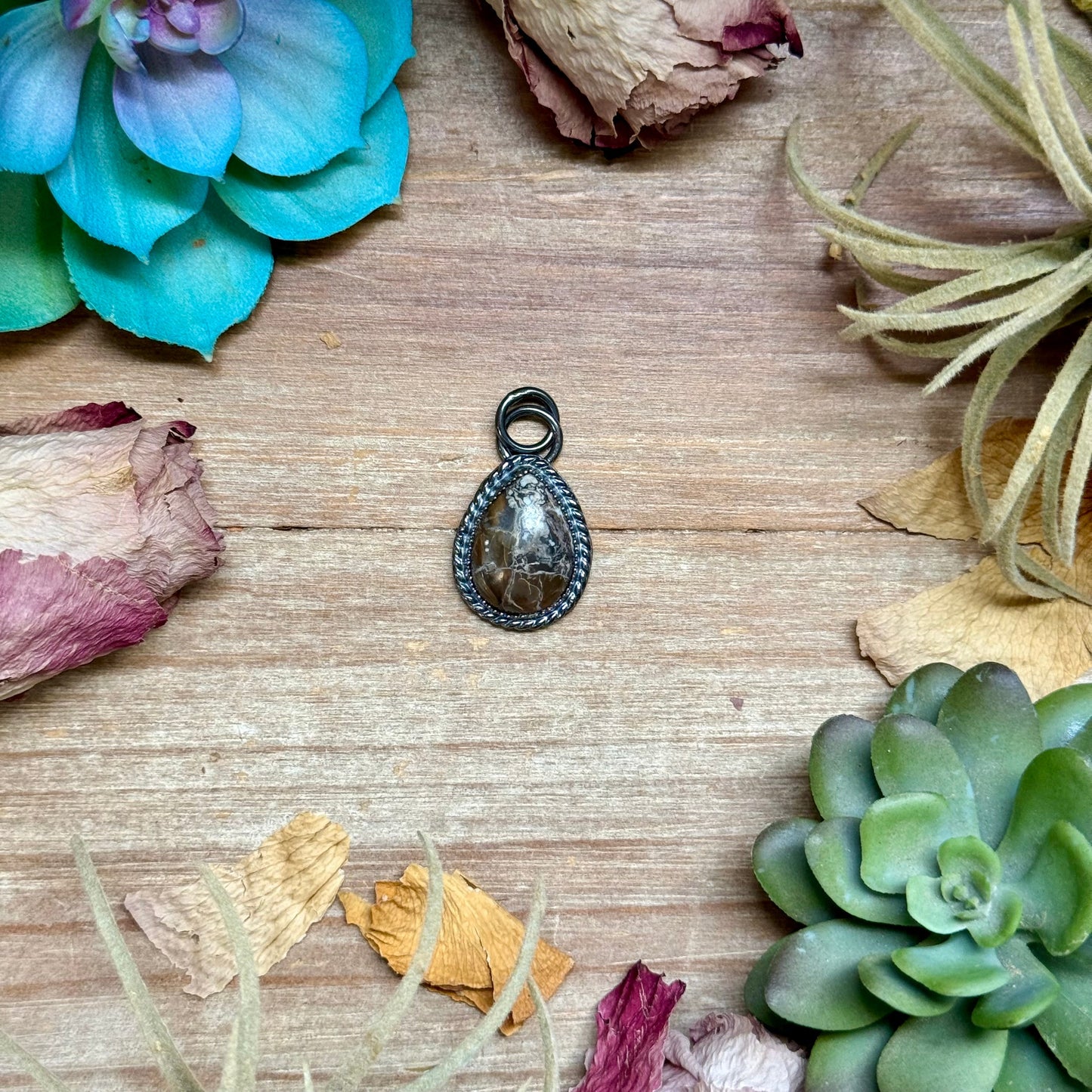 FREE Sterling Silver Necklace + MJ Brown Wild Horse Charm