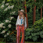 Woman wearing Winnie Shirt & Lyla Pant