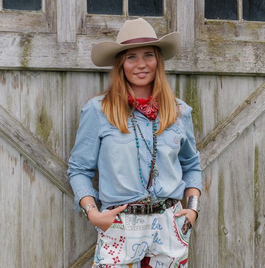 Lyle Shirt & Anya Pant outfit on model