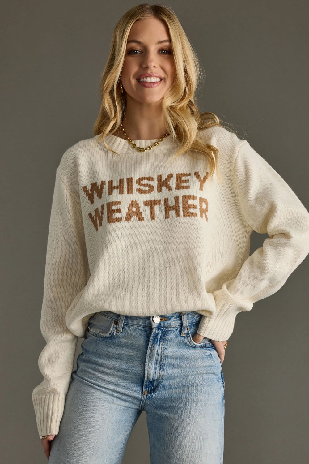 Whiskey Weather Sweater in Ivory
