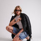 Woven Faux-Ever Leather™ Bomber Jacket - Black