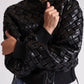 Woven Faux-Ever Leather™ Bomber Jacket - Black