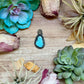 FREE Sterling Silver Necklace + MJ Freeform Bright Blue Turquoise Charm