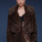 Leopard Faux Fur Cropped Coat