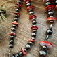 NFR Collection Necklace – Graduated Spiny Oyster & Sterling Silver Pearls 45"