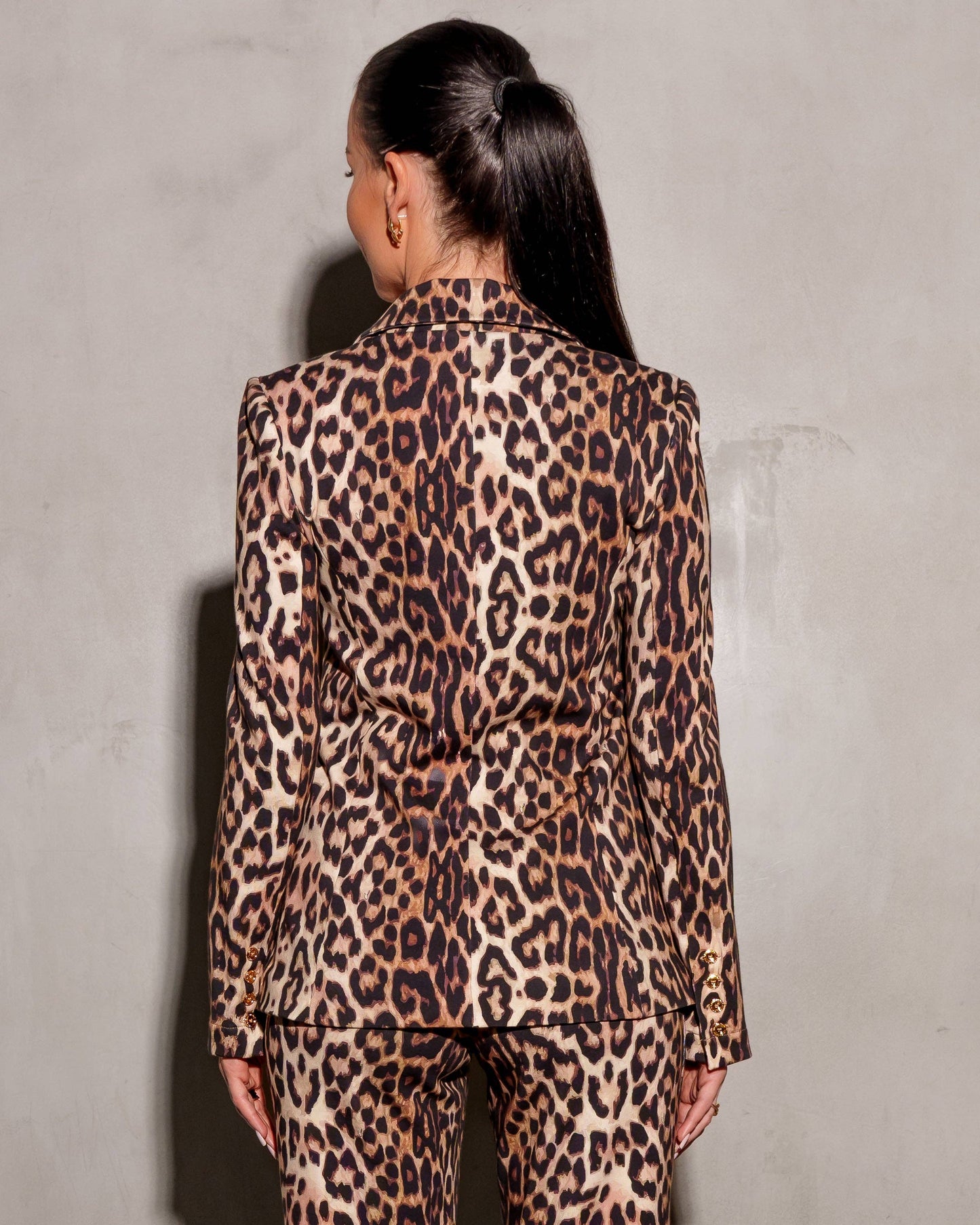 Kravitz Interlock Blazer Leopard by Care Tucker