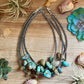 Chunky Green Turquoise Nugget Necklace – 19" Plus Extender