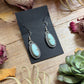 32 - Sterling Silver Dry Creek Turquoise Dangle Earrings by Shay Pfeiffer