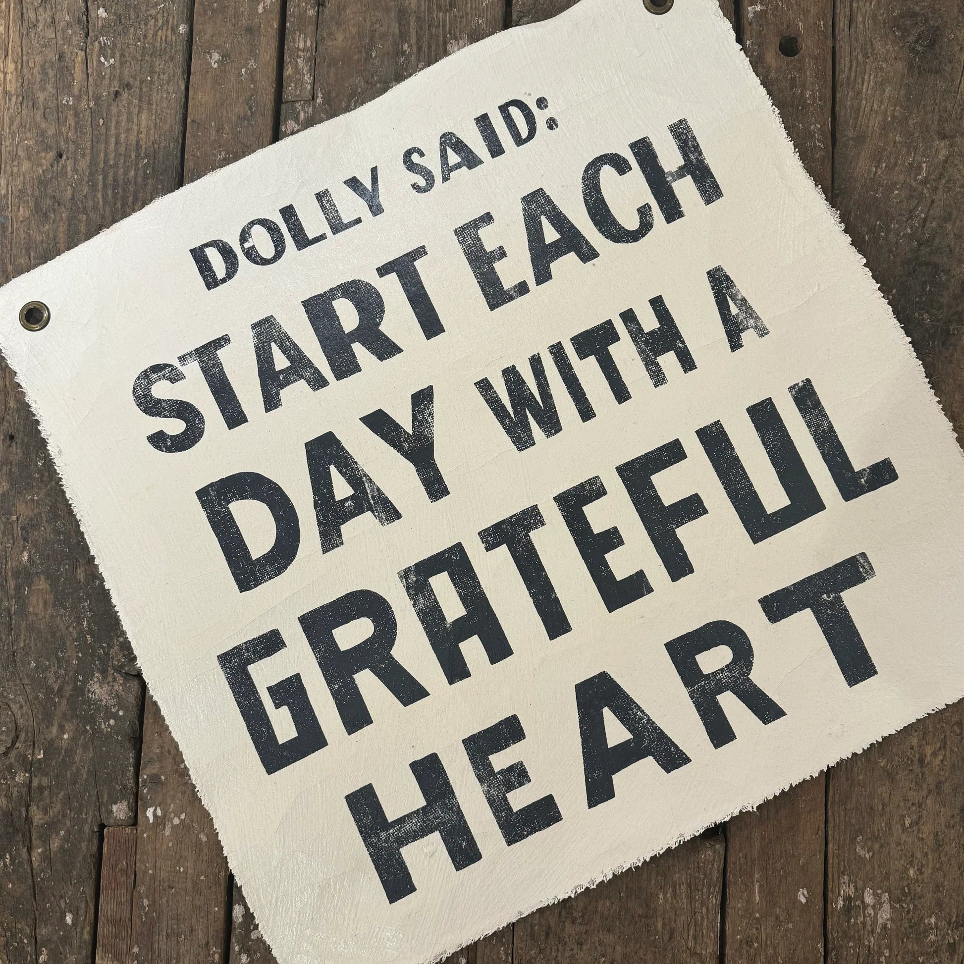 Start each day with a grateful heart banner