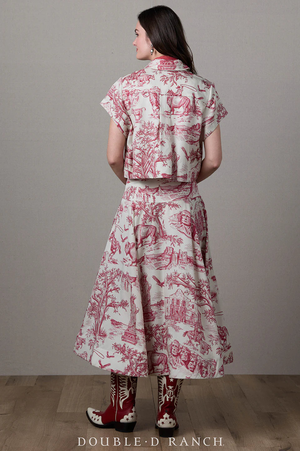America The Beautiful Toile Top by Double D Ranch