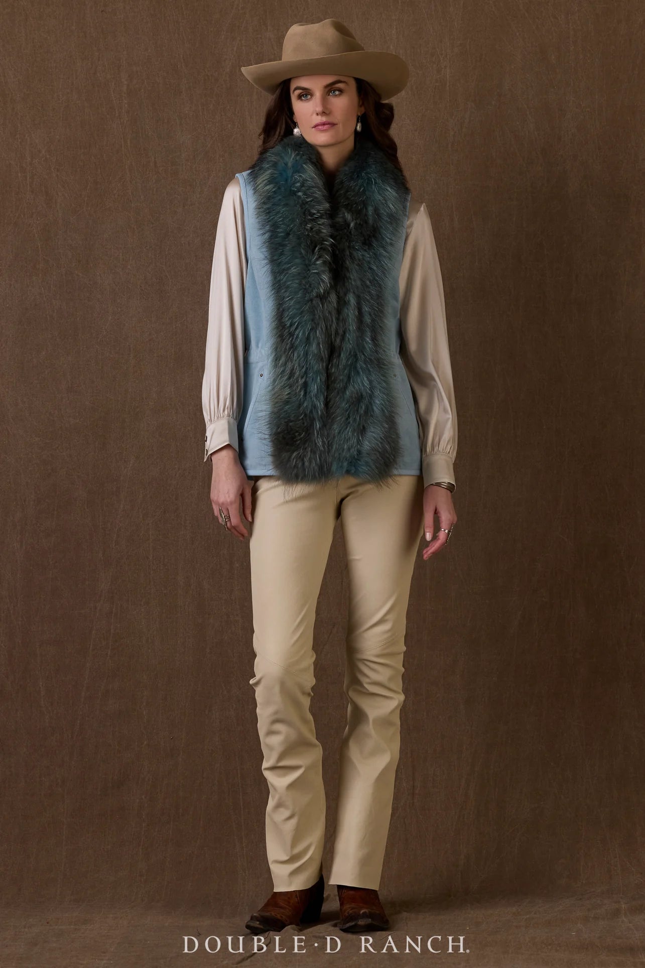 Hondo Vest in Wash House Blue by Double D Ranch