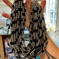 18 Inch 5 mm Sterling Silver Pearls necklace with Black Onyx