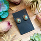 Sterling Silver Rising Phoenix Turquoise Stud Earrings – Handmade by Artist Jason Ogg