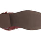 Red leather boot sole