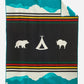 IVRY blanket with bear, teepee, and bison