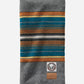 Pendleton Wool Blanket - Gray & Teal Stripe Pattern