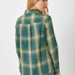 Fringe Bottom Washed Plaid Shirt