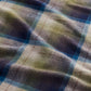 Plaid fabric detail, blue, green, and tan, ALT2