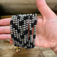 18 Inch 5 mm Sterling Silver Pearls necklace with Black Onyx