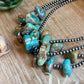 Chunky Green Turquoise Nugget Necklace – 19" Plus Extender