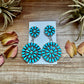Big Cluster Dangle Earrings – Sleeping Beauty Turquoise & Sterling Silver