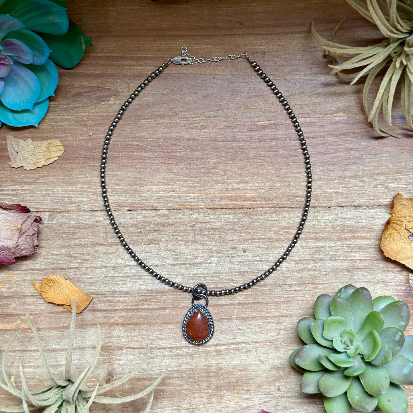 FREE Sterling Silver Necklace + MJ Brown Wild Horse Teardrop Charm