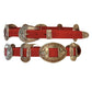 Americana Concho Belt in Authentic Red Leather