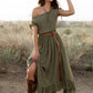 Women's Gia Dress in Olive by Joyfolie