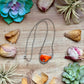 116 - Sterling Silver Orange Spiny Oyster Bear Fixed Chain Necklace by Jason Ogg