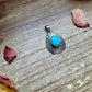 Teardrop Pendant - sterling silver with Kingman turquoise