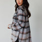 Gray, Red, Camel & Black Plaid Flannel Shirt for Western Women