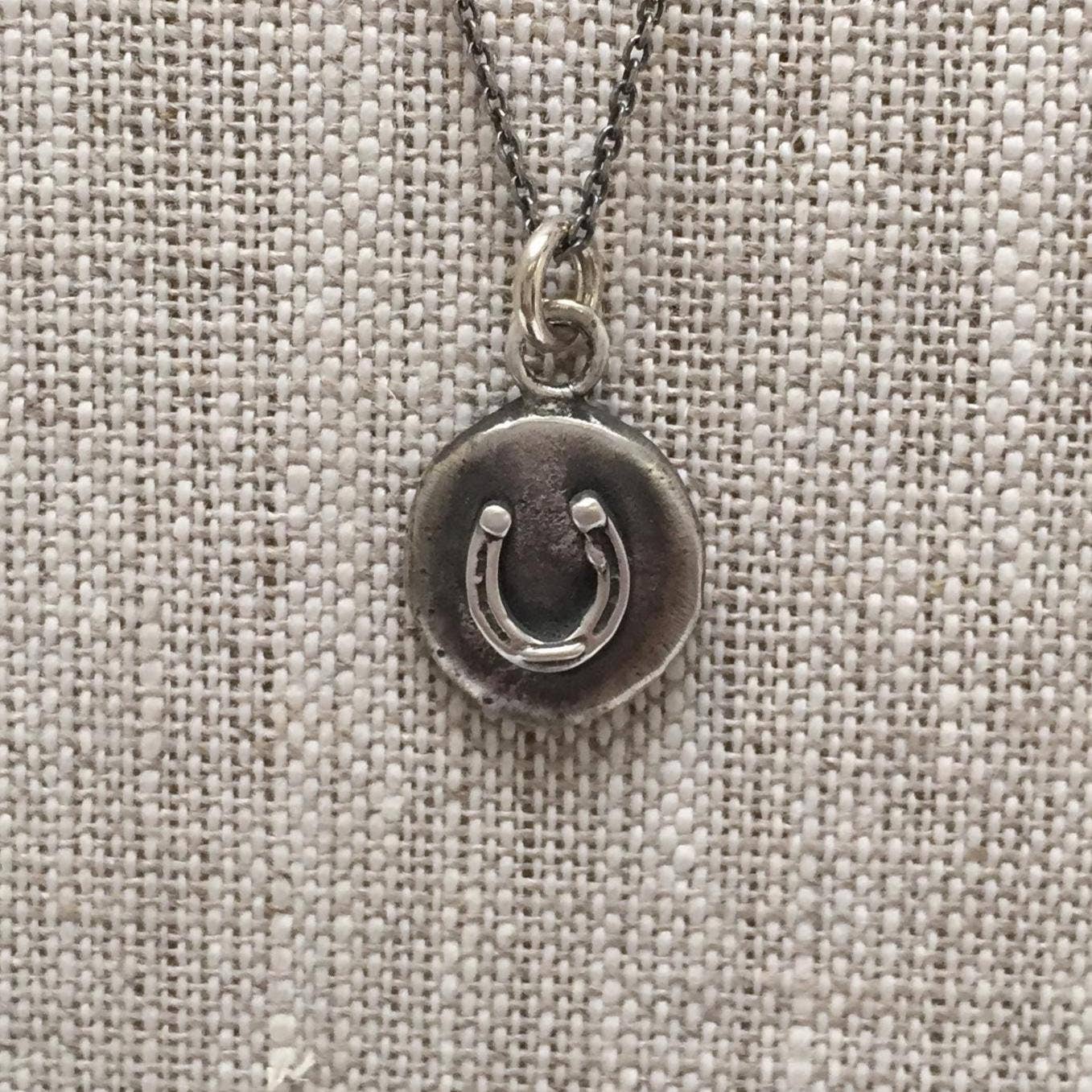Horseshoe Cutie Sterling Silver Coin Necklace – Petite Lucky Charm