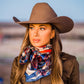 Patriotic Red & Navy Paisley Wild Rag Scarf