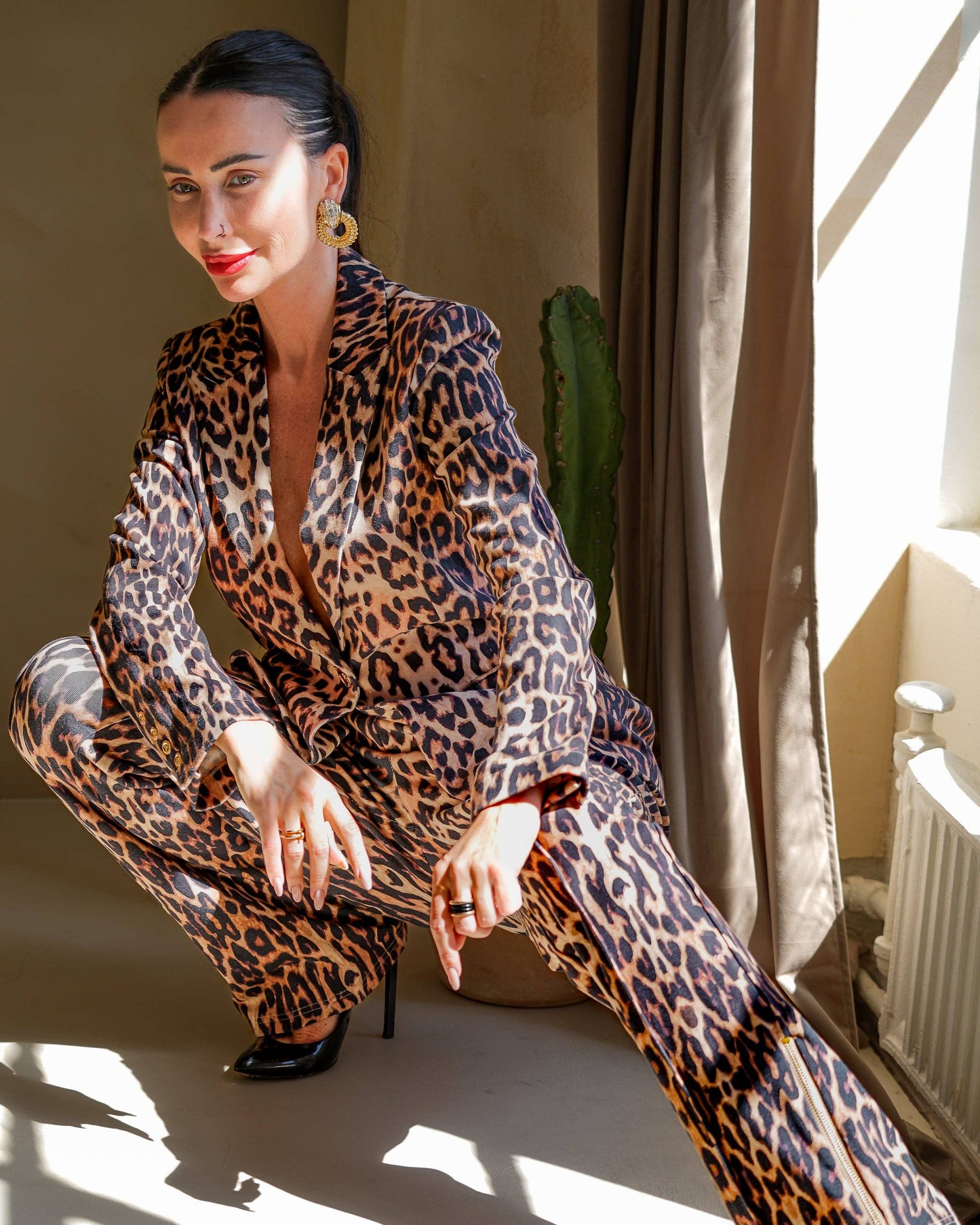 Kravitz Interlock Blazer Leopard by Care Tucker