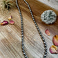 32 inch Necklace - 8 mm & 5 mm saucer Sterling Silver Pearls