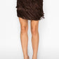Short Layered Fringe Tiered Skirt – 4845BROWN