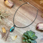 FREE Sterling Silver Pearl Necklace + MJ Long Oval Turquoise Pendant