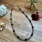 18 Inch 5 mm Sterling Silver Pearls necklace with Black Onyx