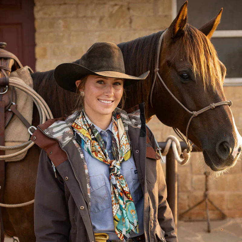 Cowgirl with horse