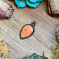 FREE Sterling Silver Necklace + MJ Orange Spiny Oyster Teardrop Charm