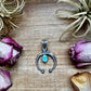 Naja Pendant with Golden Hill Turquoise – Option 2 – Sterling Silver – Native Made by KB – Fits 8mm